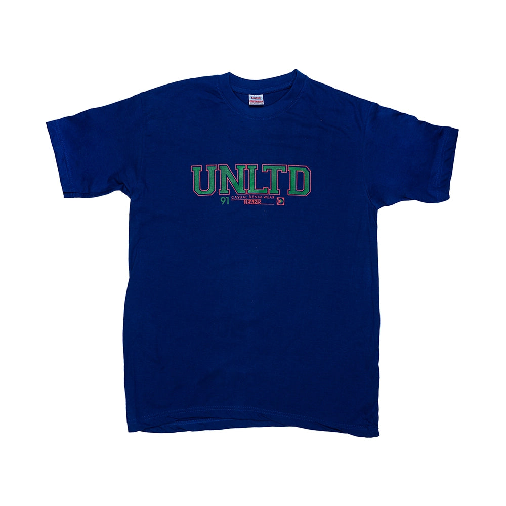 Powermerc Cotton Chest Printed T-shirts for Men-Royalblue